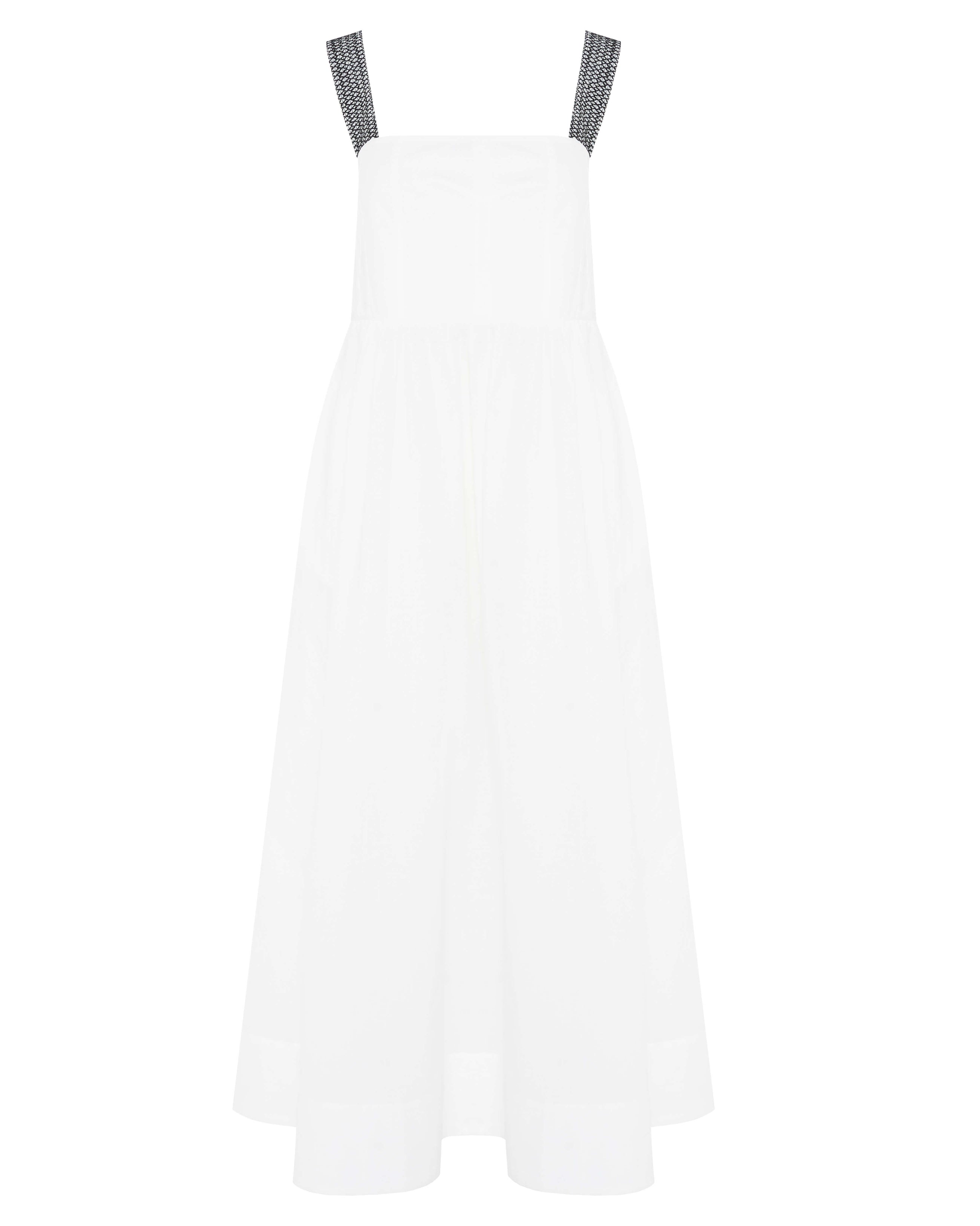 ABITO PRENDISOLE CON RICAMO A BLUSA