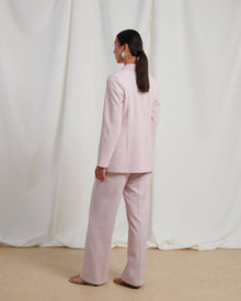 STRAIGHT-LEG PANTS WITH STITCHED CREASE