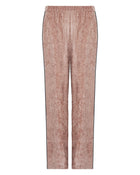 pink velvet trousers