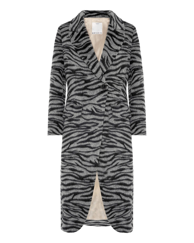 zebra long coat