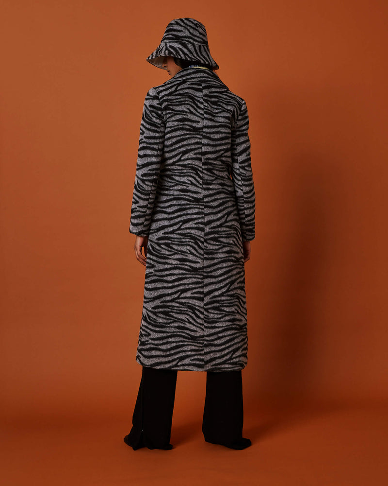 zebra long coat