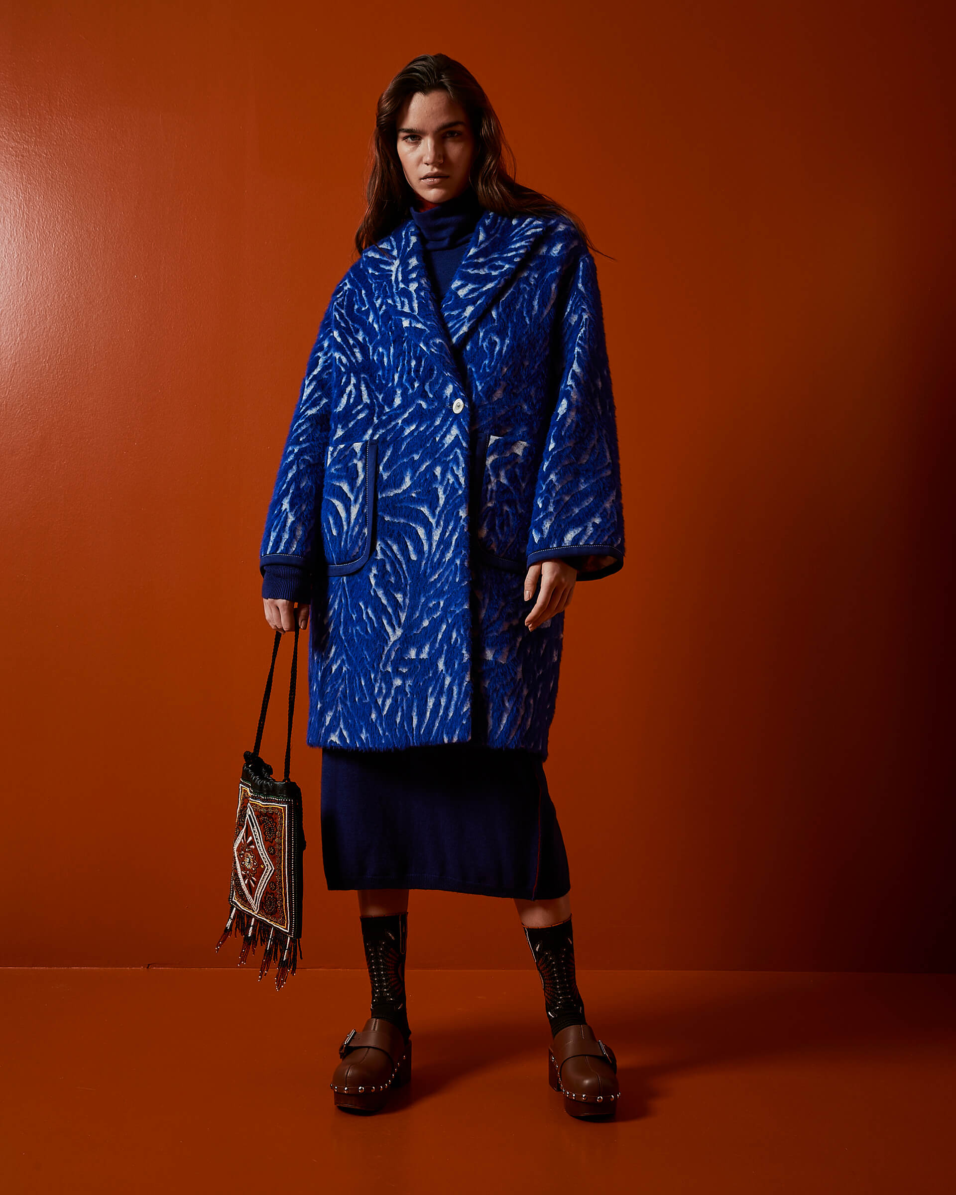 sfizio blue animalier coat+23FA2544ALPACA_570