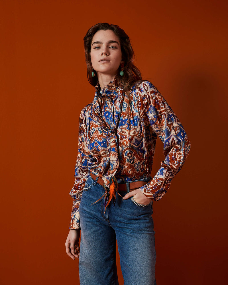 sfizio arazzo printed blouse+23FA4045ARAZZO_570