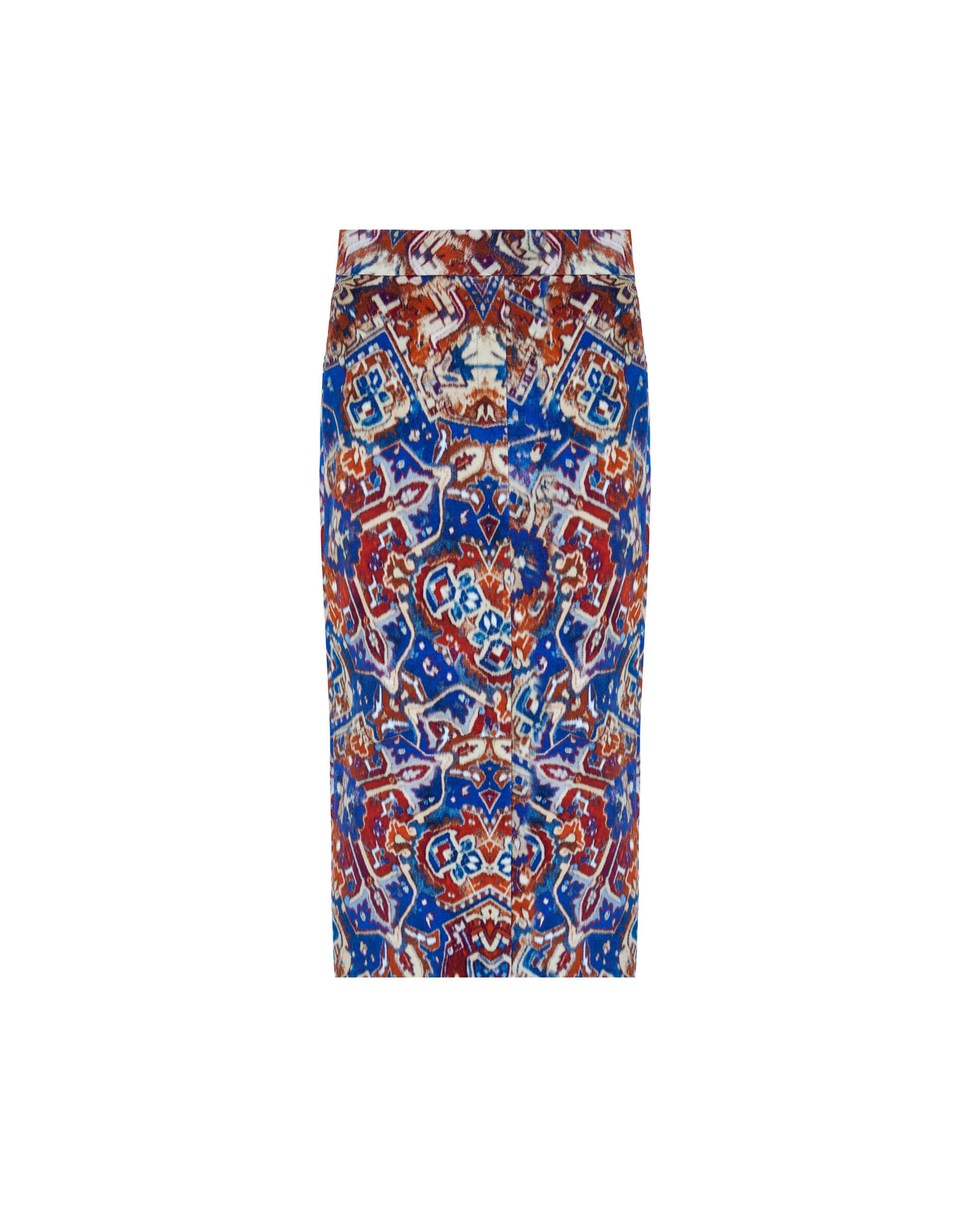 pencil skirt in arazzo printed velvet