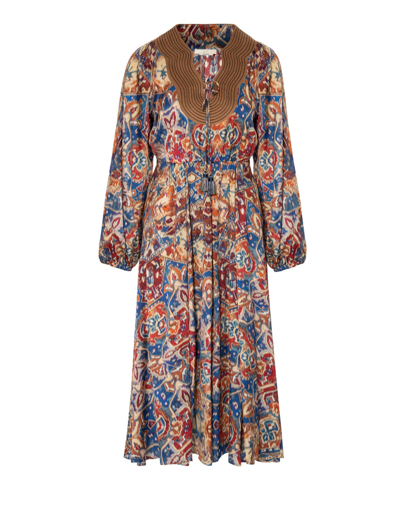 midi arazzo printed dress