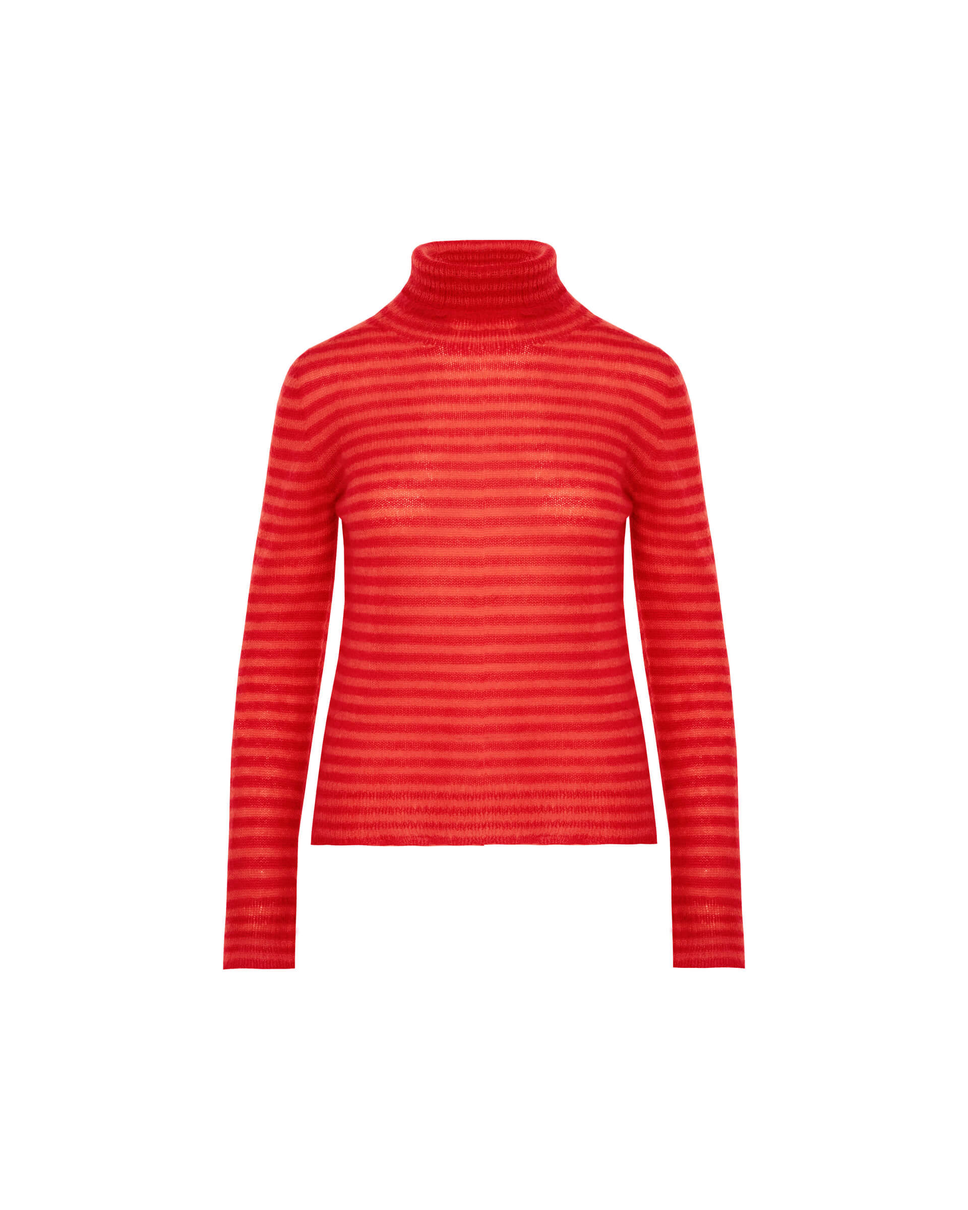 red striped turtleneck sweater