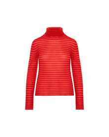 red striped turtleneck sweater