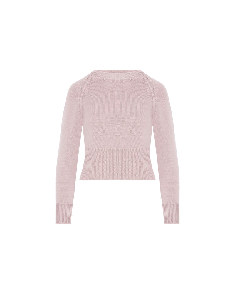 maglia girocollo a costine