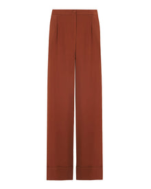 sfizio brown trousers with flounce+23FE1766SILKY_600