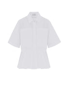 sfizio shirt with pleated flounce+23FE4973CRINKLE_1