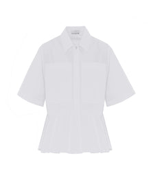 sfizio shirt with pleated flounce+23FE4973CRINKLE_1