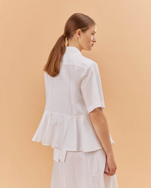 sfizio shirt with pleated flounce+23FE4973CRINKLE_1