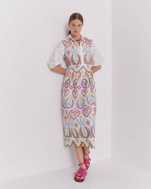 sfizio colourful shirt dress in broderie anglaise+23FE6010HOLES_1