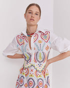 sfizio colourful shirt dress in broderie anglaise+23FE6010HOLES_1