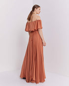 sfizio long dress with pleated skirt+23FE6930PARTY_650