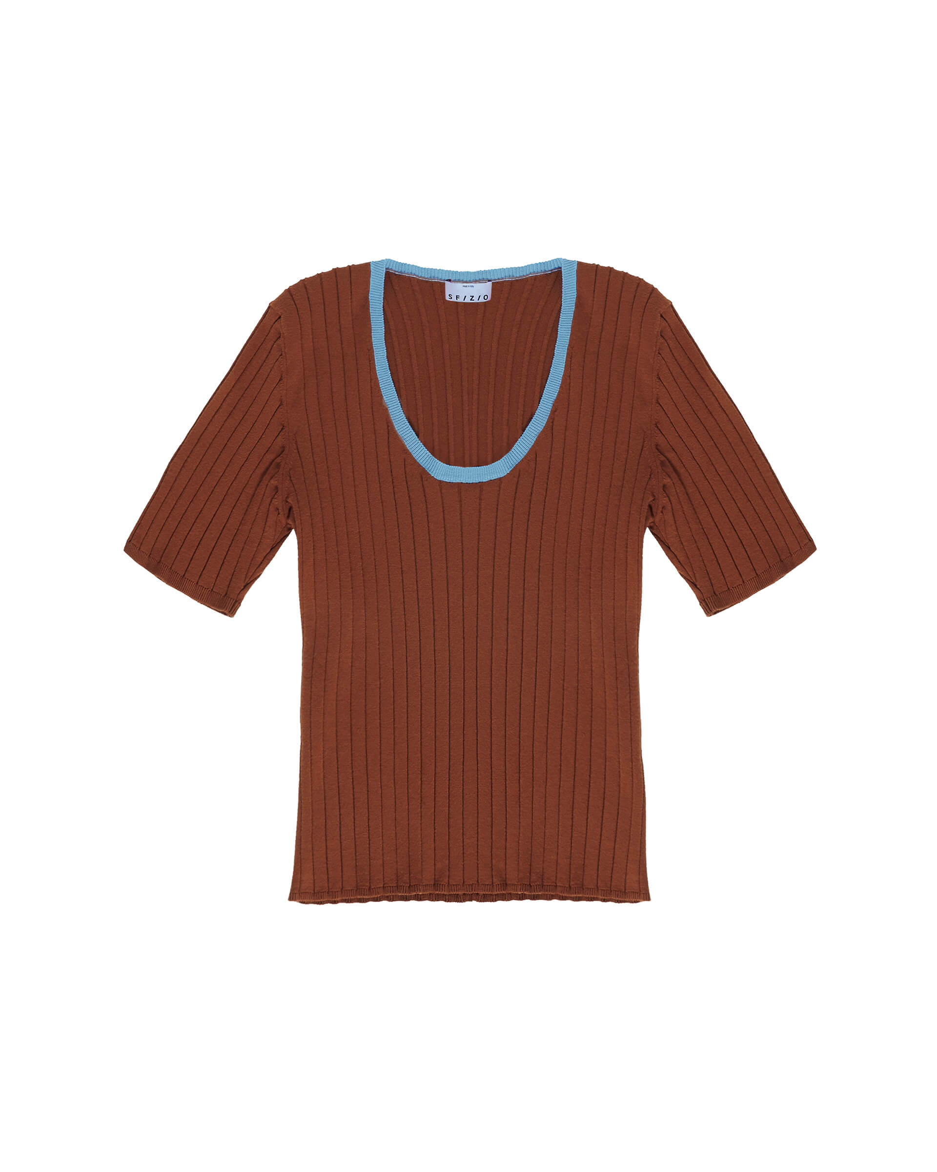 sfizio rib knit t-shirt+23FE8385VISCOSE_650