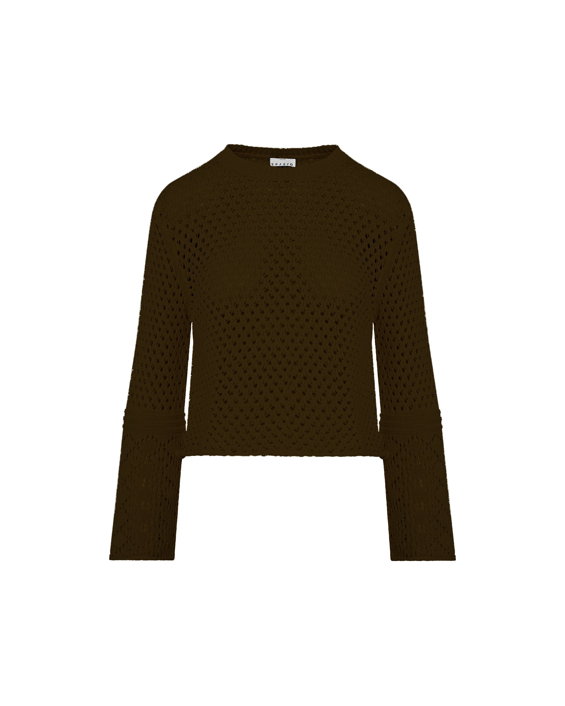 mesh fabric sweater