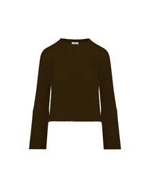 mesh fabric sweater