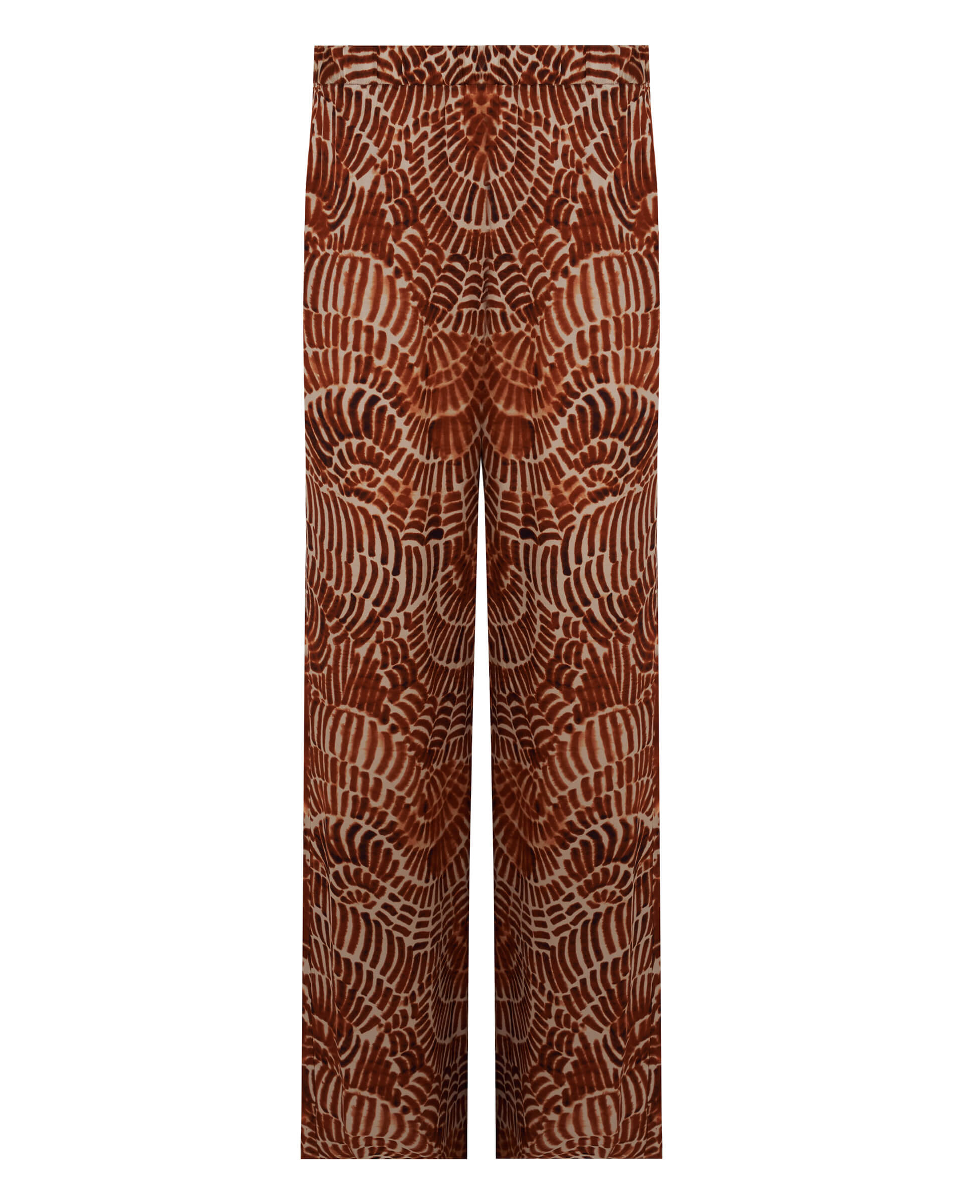 printed palazzo trousers of satin+24FE1944SHINY_670