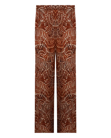 printed palazzo trousers of satin+24FE1944SHINY_670