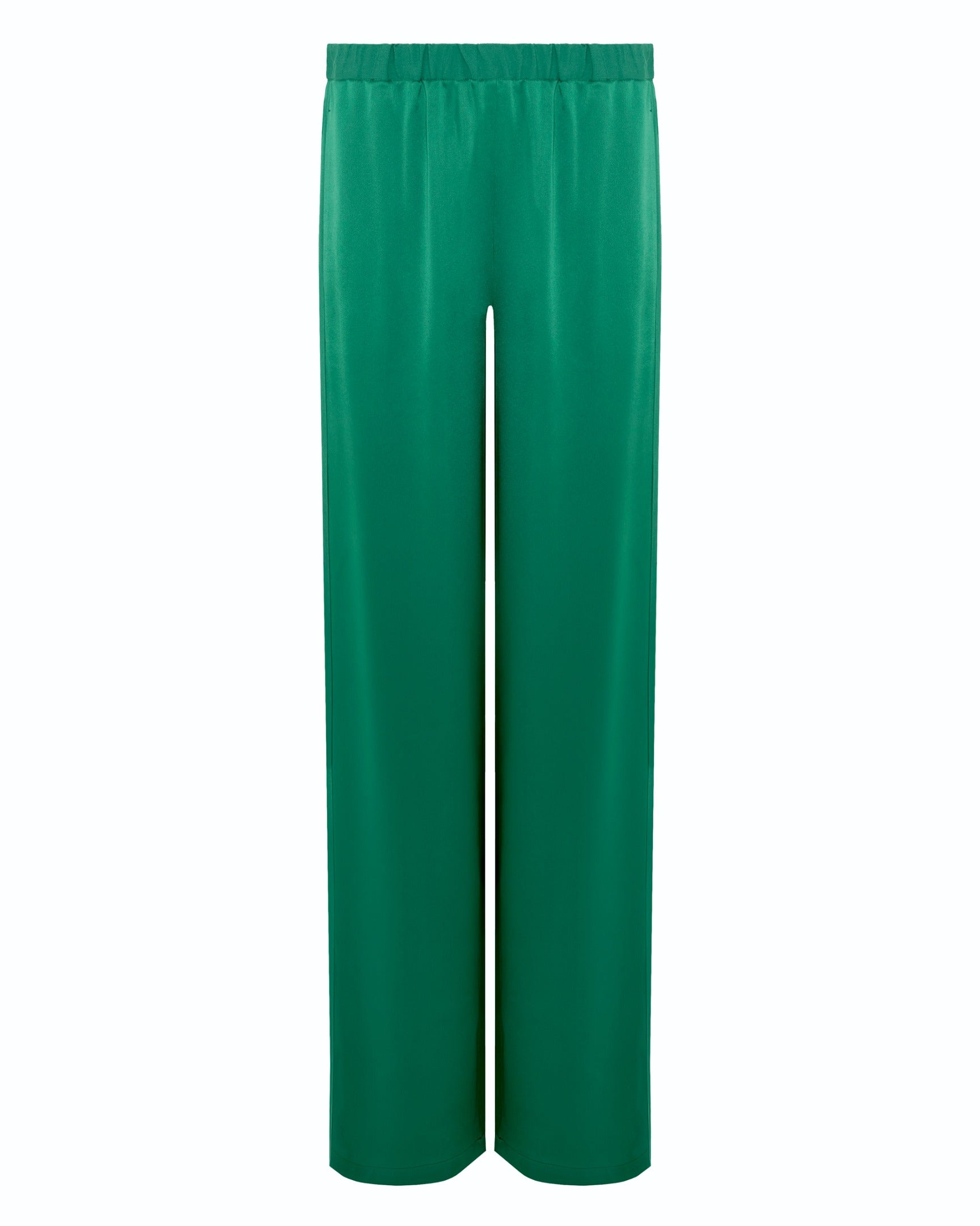 palazzo trousers of shiny satin