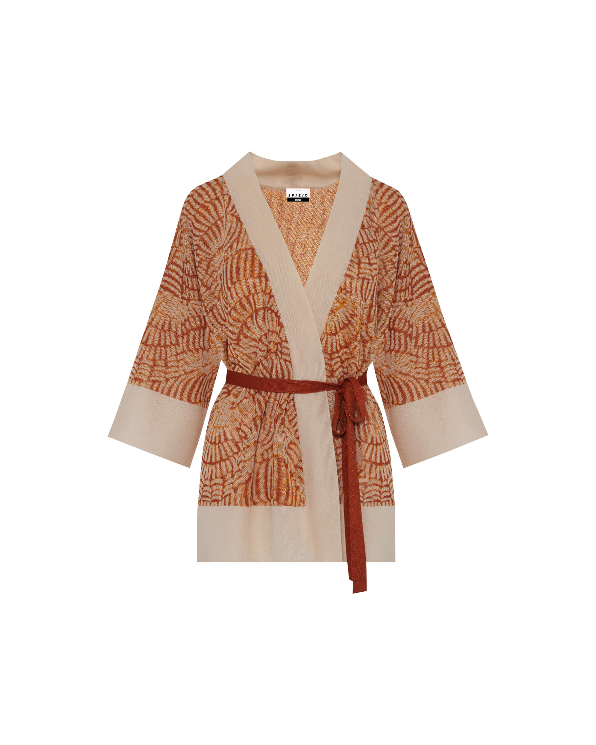 knit jacquard kimono+24FE2438JACQUARD_670