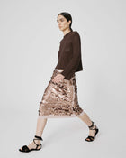 midi skirt with macro sequins