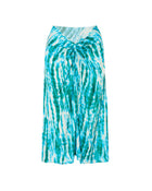 printed midi skirt with knot