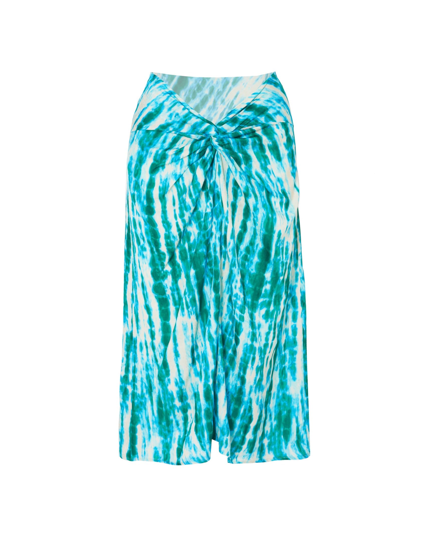 printed midi skirt with knot