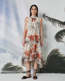 printed ramie dress+24FE6136CANCUN_120