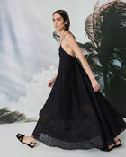 long dress with Ã  jour floral embroidery+24FE6269AJOUR_99