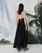 long dress with Ã  jour floral embroidery+24FE6269AJOUR_99