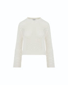 mesh fabric sweater