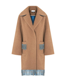 COAT WITH FRINGES AT THE BOTTOM