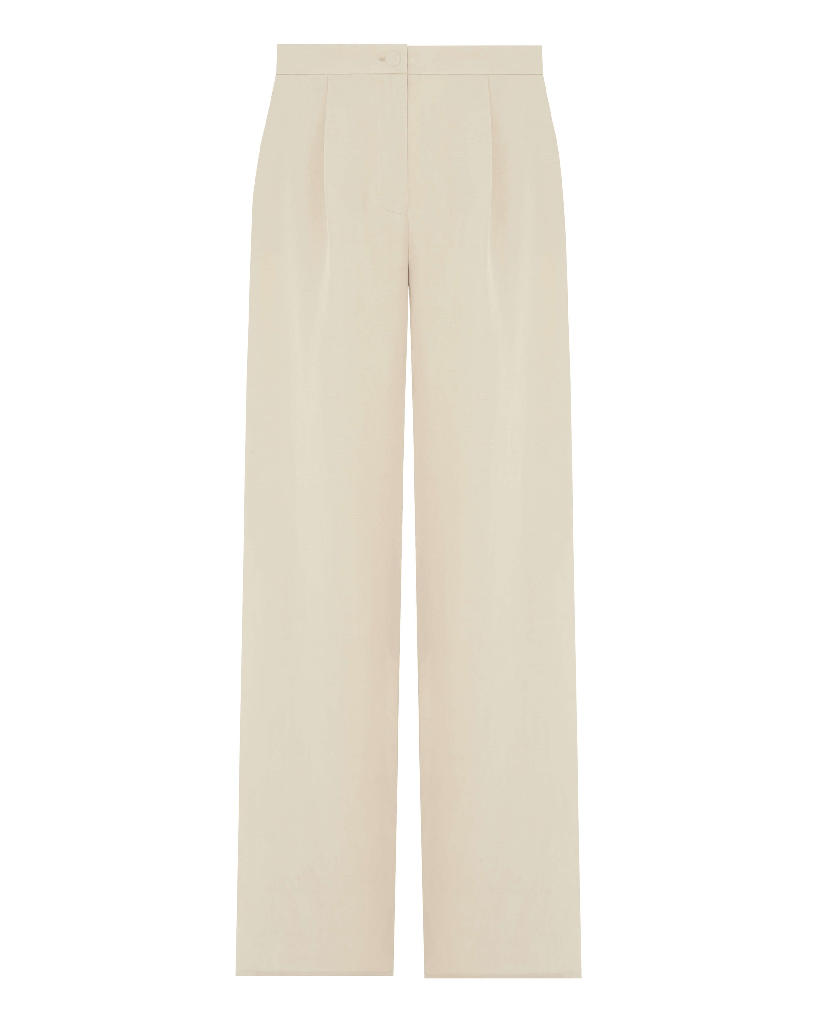 LYOCELL AND LINEN PALAZZO PANTS