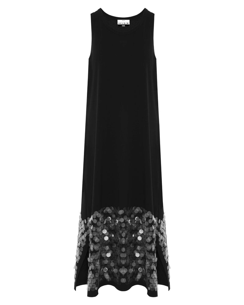 JERSEY DRESS WITH SEQUIN EMBROIDERY