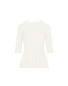 VISCOSE SWEATER WITH PLEATED DETAILING