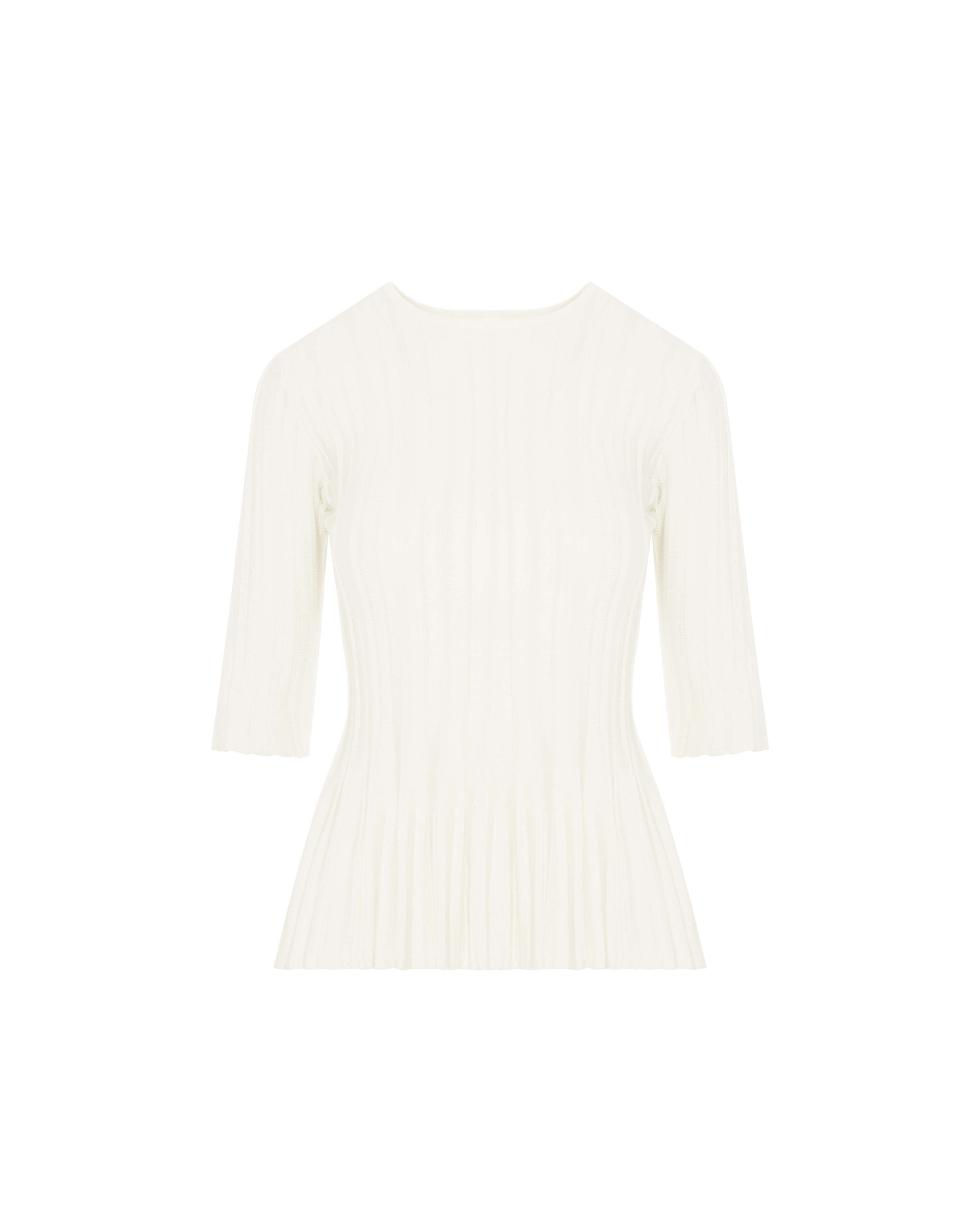 VISCOSE SWEATER WITH PLEATED DETAILING