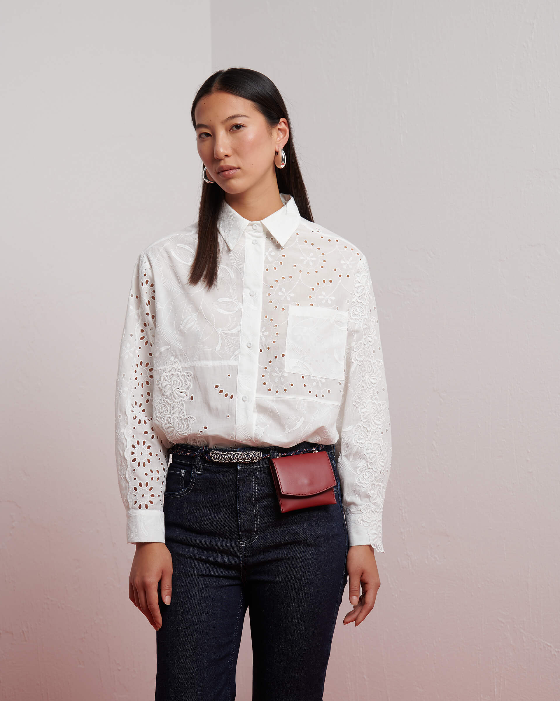 PATCHWORK SANGALLO EMBROIDERY SHIRT