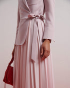 BLAZER DRESS WITH PLEATED SKIRT