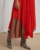 PLISSED LONG DRESS