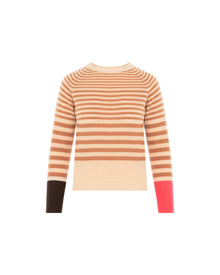 DEGRADE' STRIPED CREW NECK SWEATER