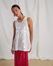 TOP WITH SEQUIN EMBROIDERY