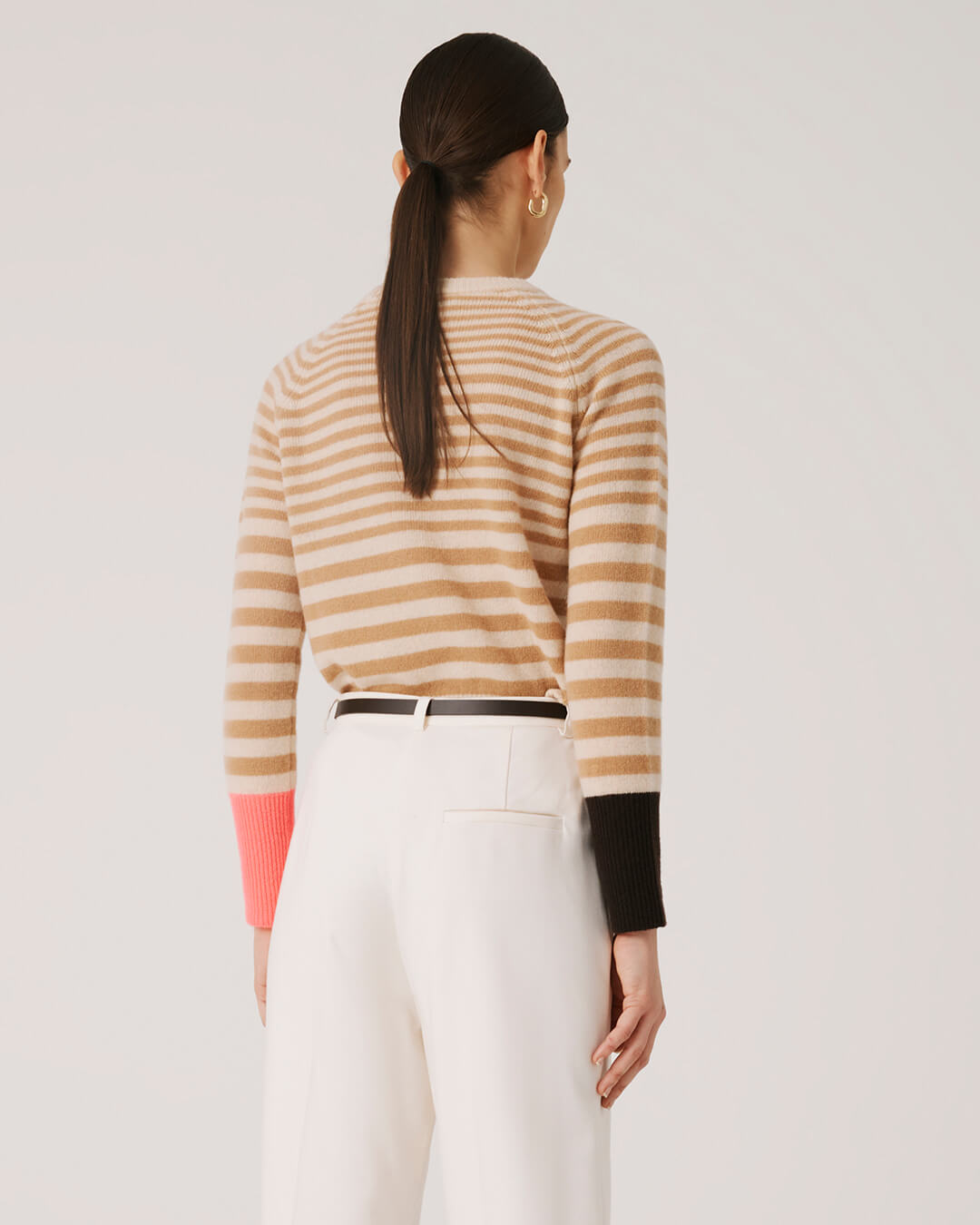 DEGRADE' STRIPED CREW NECK SWEATER