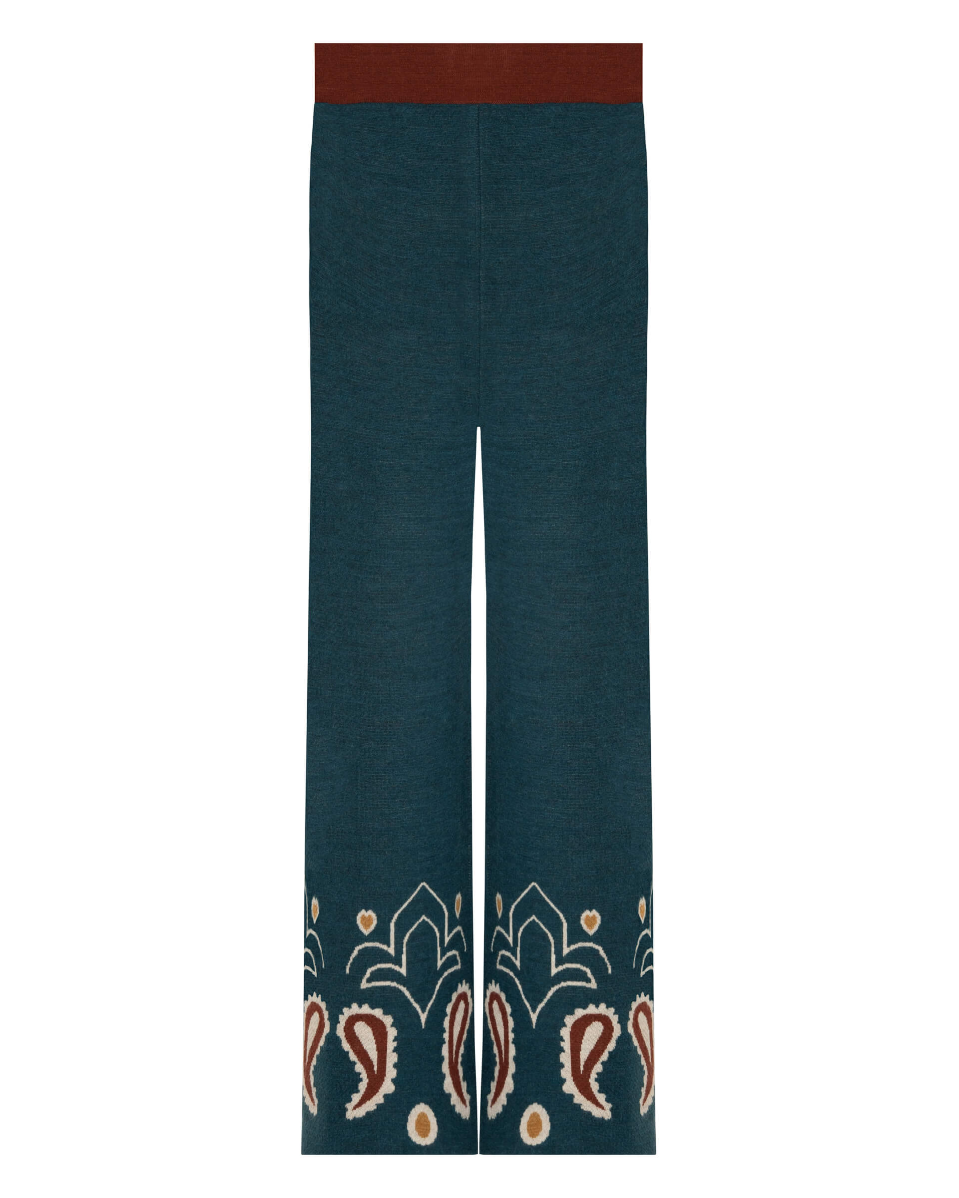 pantaloni jacquard paisley