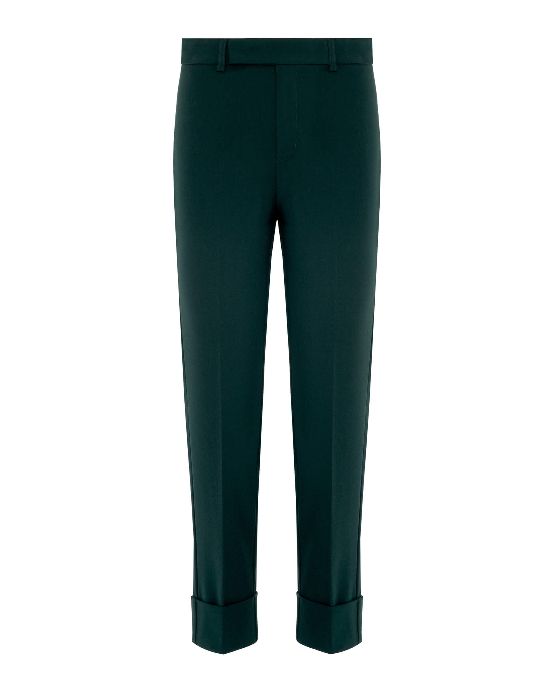 pantaloni slim forest green