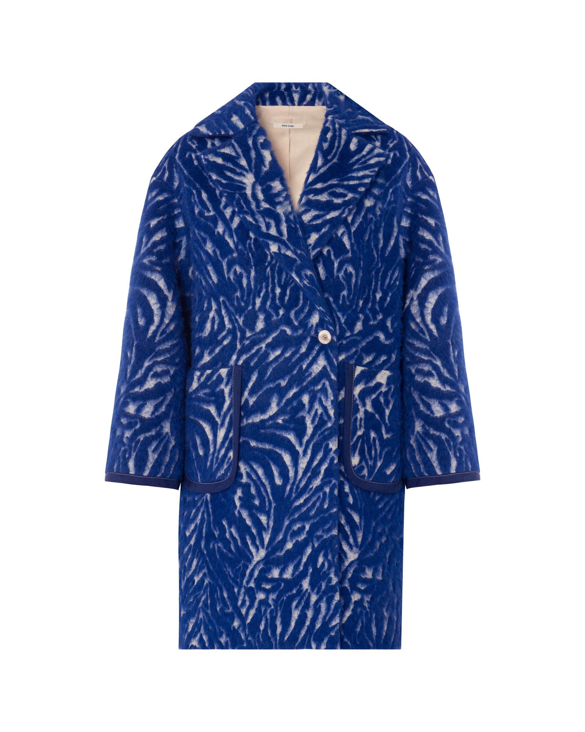 cappotto blu animalier