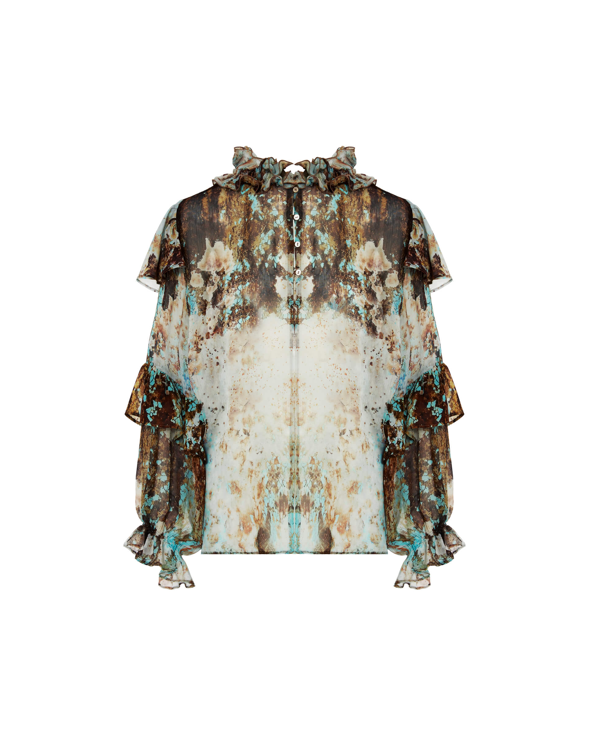 camicia marble con volant